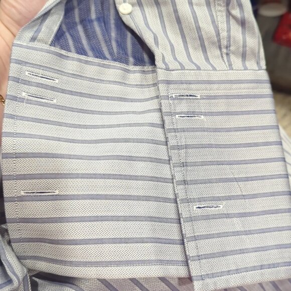 Hugo Boss Light gray and purple striped top with chevrons regular fit - Picture 5 of 8